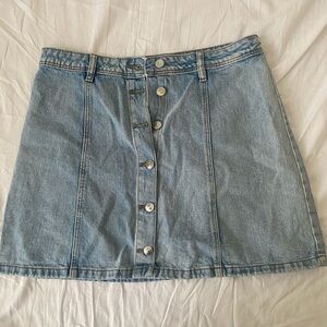 H&M Blue A-Line Mini Skirt
